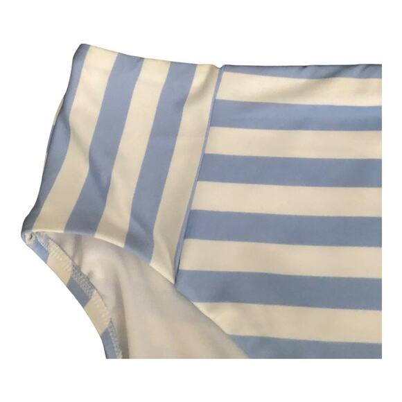 Gibson Latimer NWT Classic Hipster Silhouette Blue White Stripe Bikini Bottom LG - Picture 4 of 11